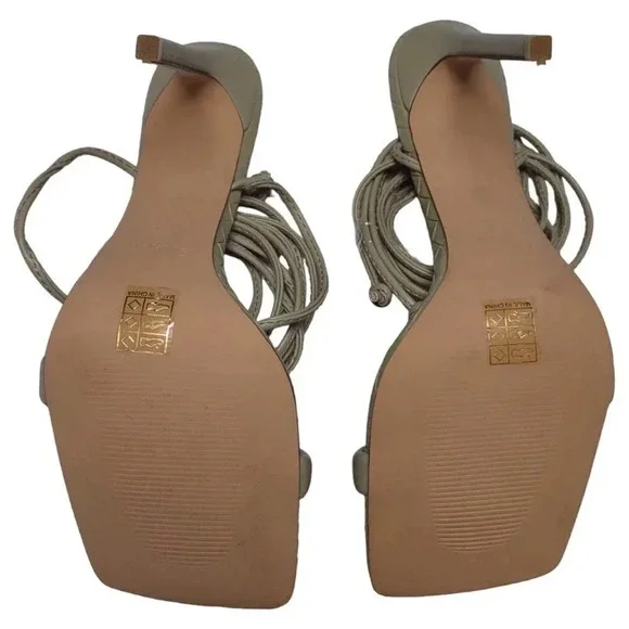 Simmi London Heels Strappy Lace up Heels Seagreen Light Green Size 8 - Picture 9 of 11